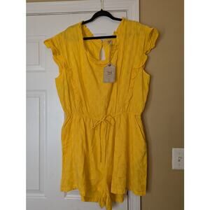 True Craft Yellow Cotton Romper- Size 3X - NWT